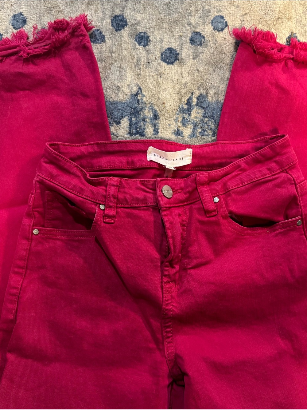 Bright Magenta Ankle Jeans - Women's Cropped Fit